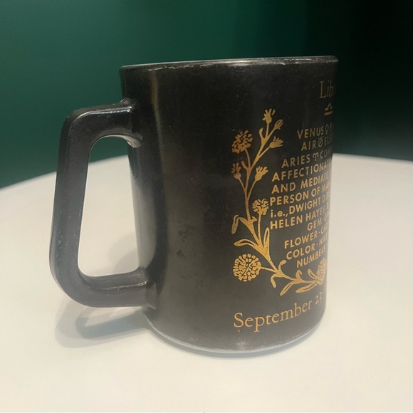 Vintage 80’s Federal Glass Horoscope Zodiac Libra Mug - Picture 4 of 8